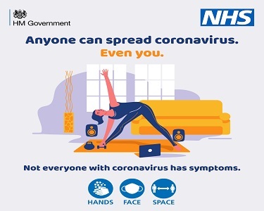 anyone can spread coronavirus - remember hands face space