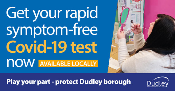 girl having her lateral flow test at test centre 