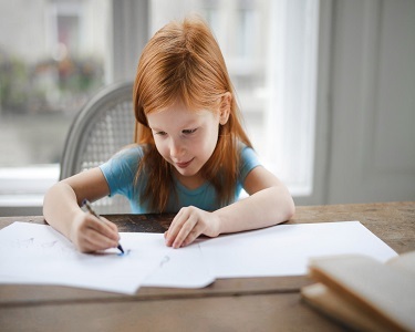 young child at school