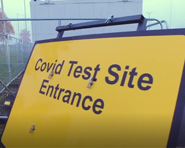 Covid Test Site Entrance