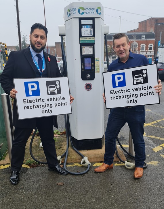 Electric charging consultation pic - Cllr Shaz Saleem & Cllr Rob Clinton