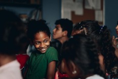 Children enjoying live entertainment