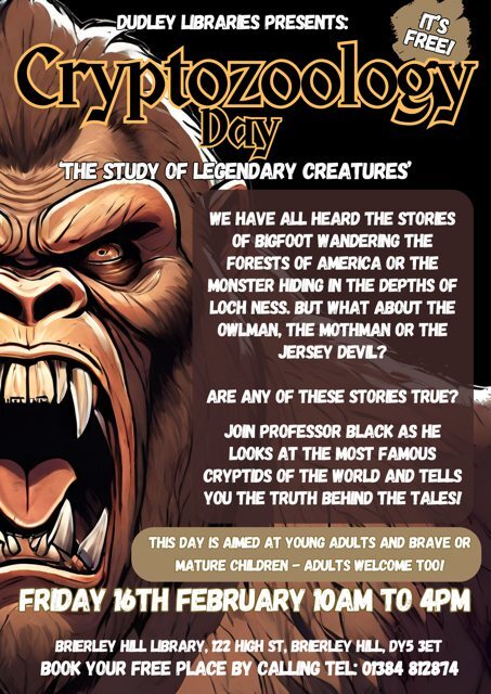 Cryptozoology event at Brierley Hill library