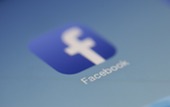 facebook logo on phone screen
