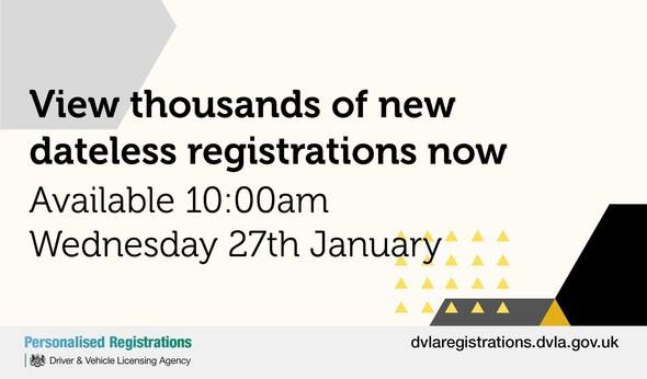 Thousands of new dateless registrations available tomorrow