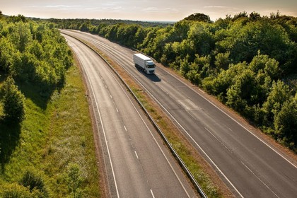 lorry on the motorway