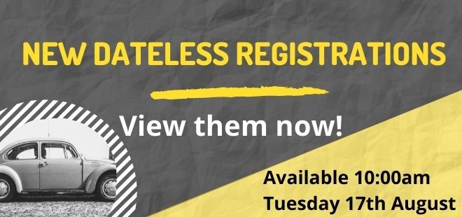 Thousands of new dateless registrations available tomorrow