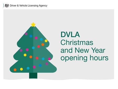 DVLA Christmas and New Year opening hours