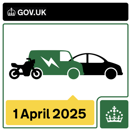 New tax rates for electric, zero and low emission vehicles