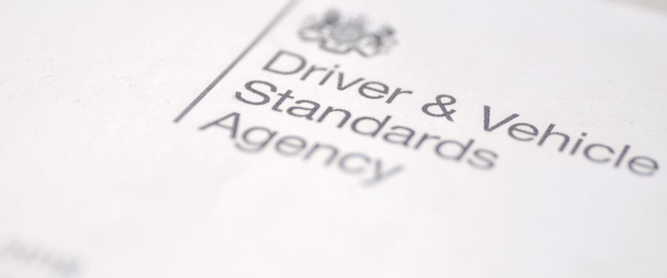 Printed DVSA logo on paper