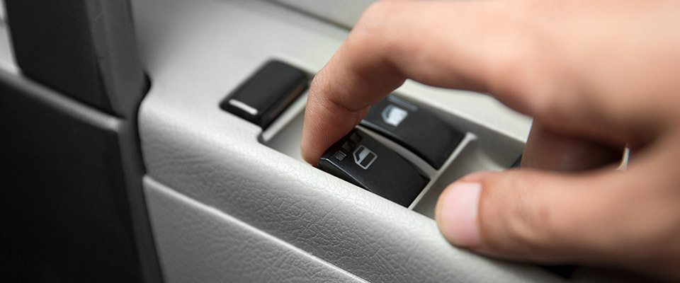 Electric car window controls