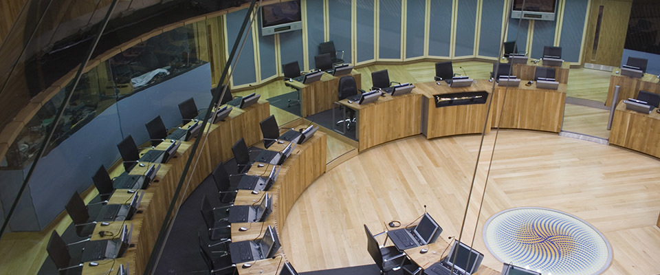 Welsh Assembly debating chamber