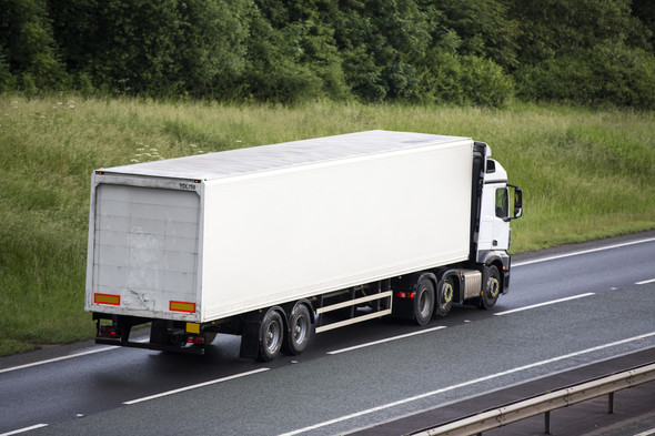 Lorry on the road