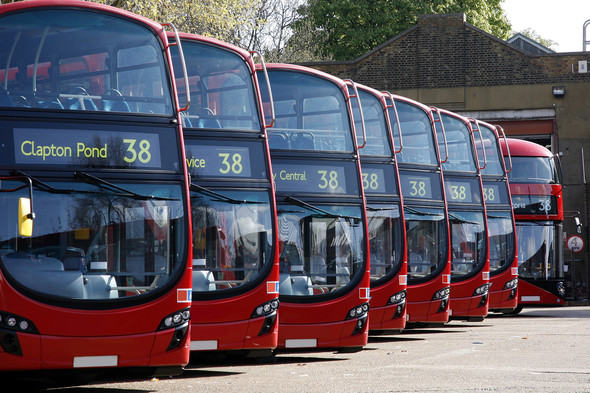 Row of London buses
