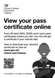 MOT HGV Paperless black and white poster