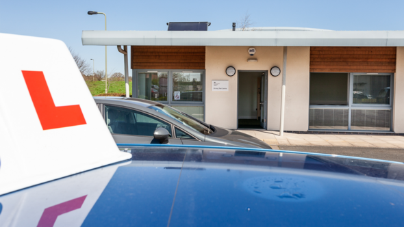 A driving test centre and learner car