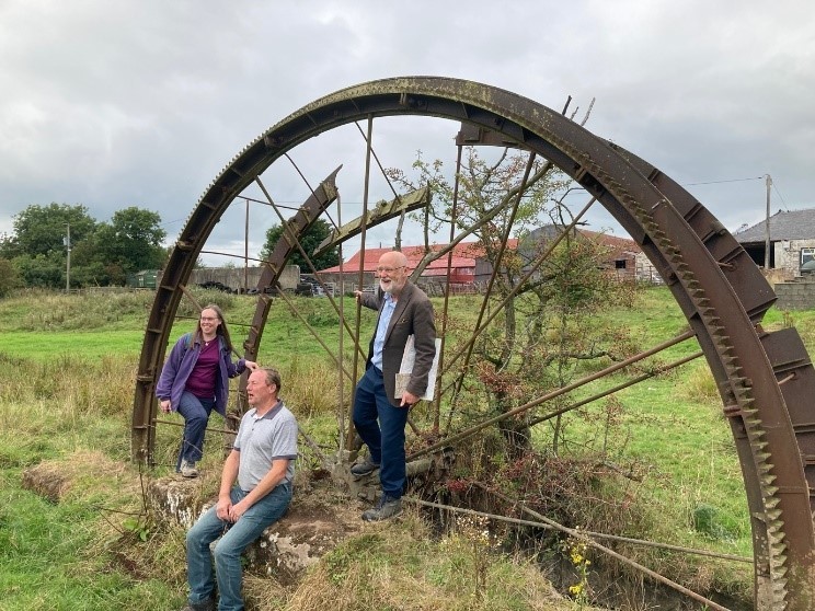 Place Names Project team members at Mill Affleck Farm September 2021