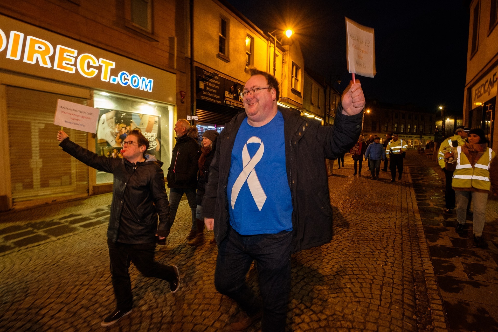 more attendees taking part in the Reclaim the Night march