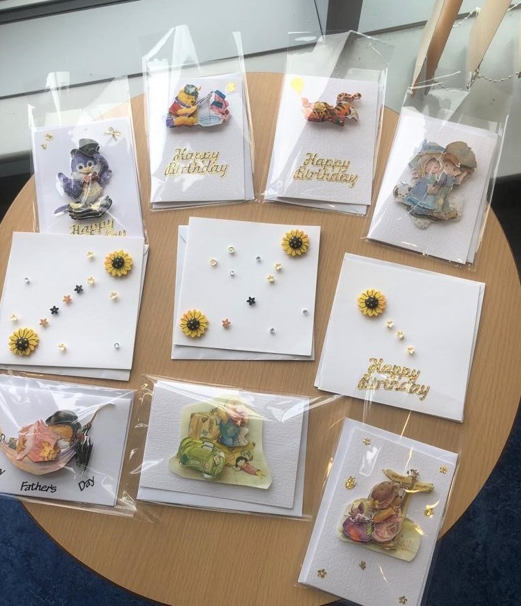 Some of the cards made by the women at the group