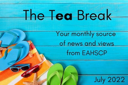 July newsletter header image of flip flops and sunglasses