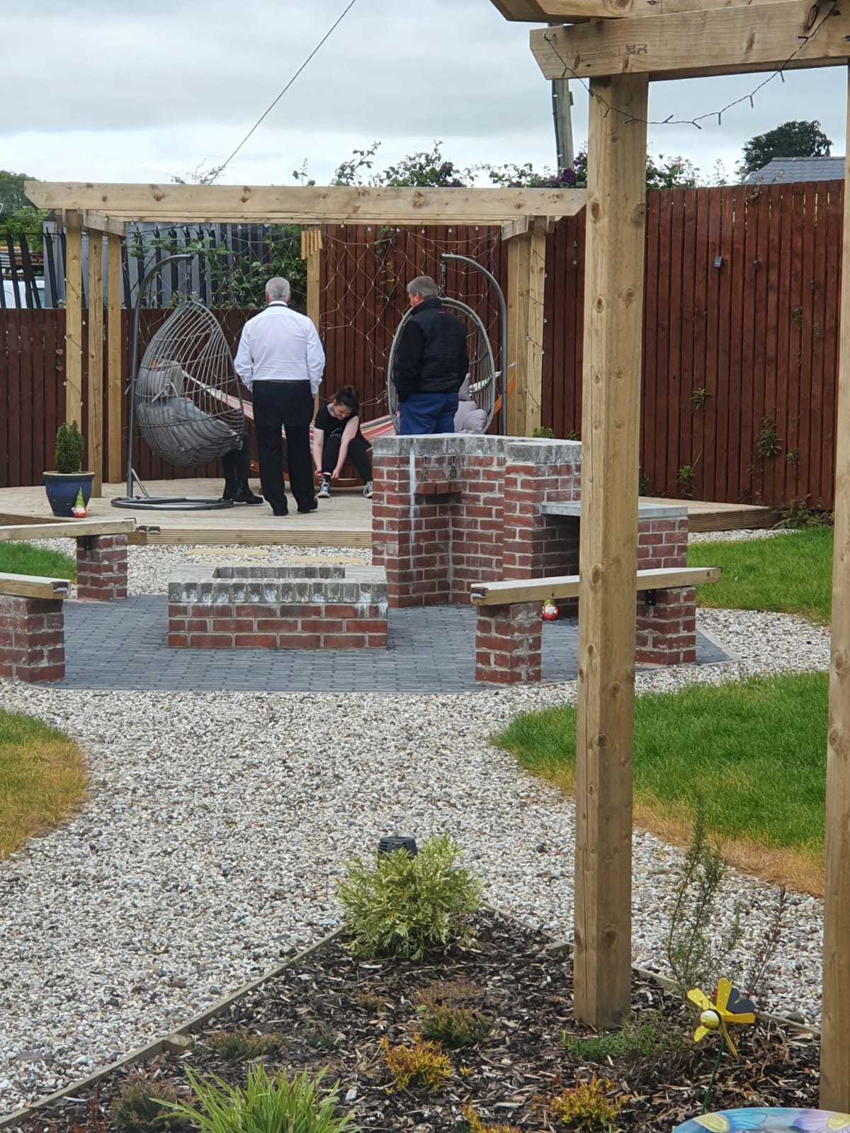 Eddie Fraser exploring one of the children's home gardens