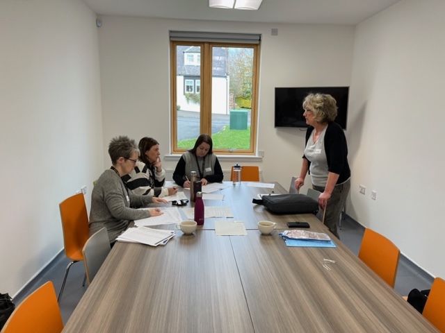 Members of our resilience group taking part in the table top exercise at Ochiltree Hub