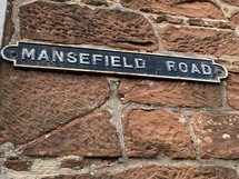 Mauchline Mansefield Road Sign