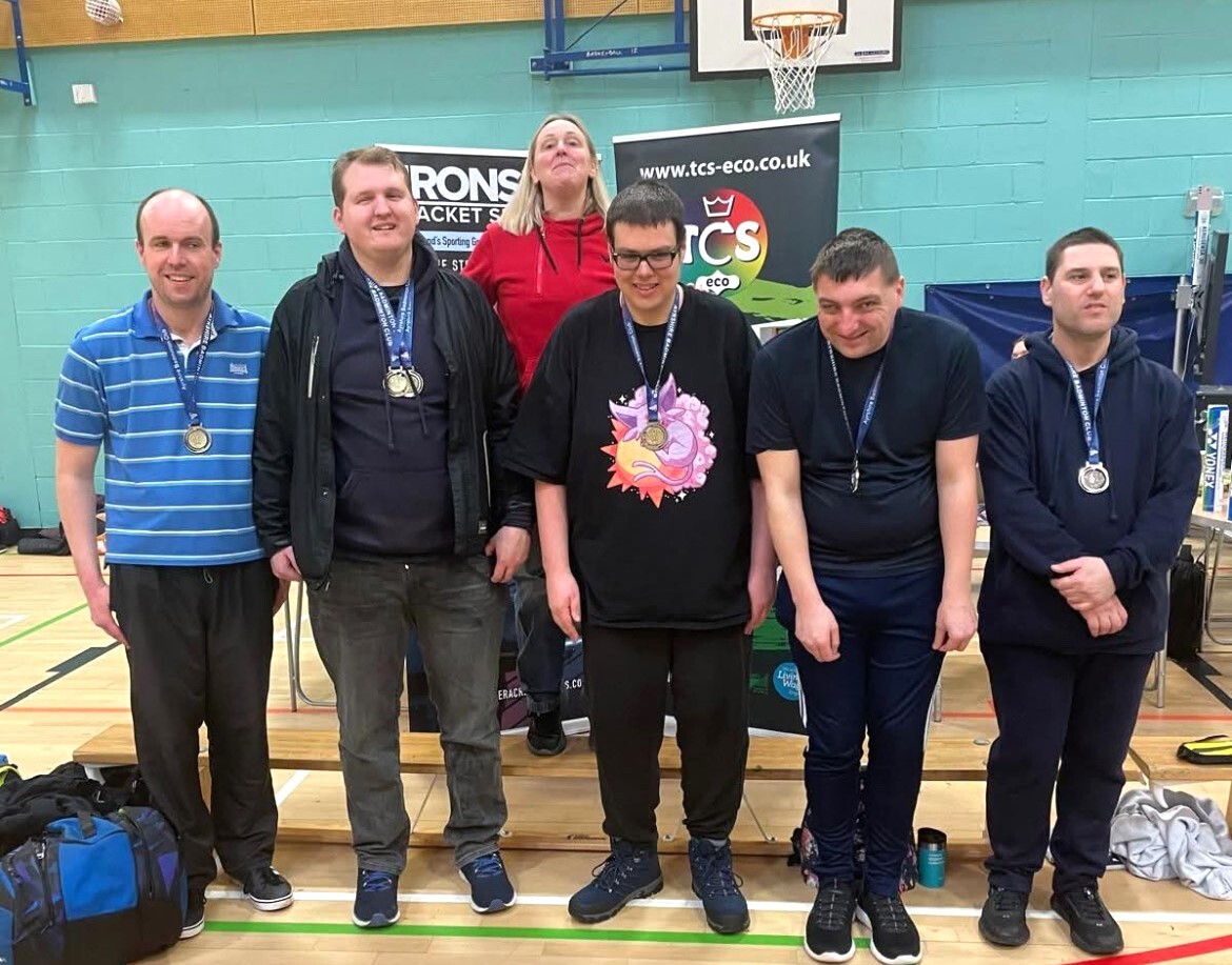 Attendees at the Disability Badminton Championships
