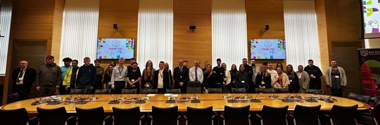 Group picture of staff attending certification event