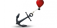Images of an anchor and hot air balloon