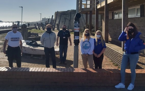 Bipe bins on Eastbourne Seafront
