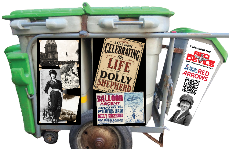 decorated waste barrow