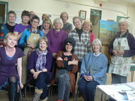 Members of the winning Flying Colours art group