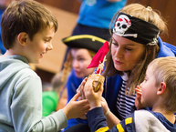 Children dressing up as pirates