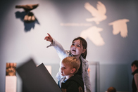 Children in the birds gallery: In Fine Feather