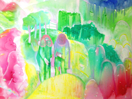 Section of Nahem Shoa's painting: The Wild Abyss