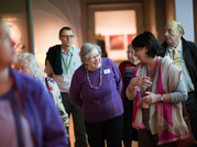Visitors on a dementia friendly tour in RAMM