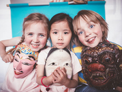 Children with World Cultures masks