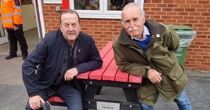 New benches show the power of recycling at Exeter City’s St James Park