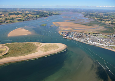 Aerial photo of the Exe estuary