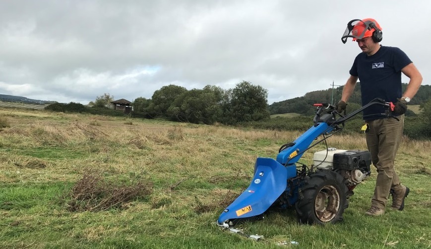 mowing at Seaton Wetlands