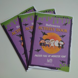 LED free halloween booklets