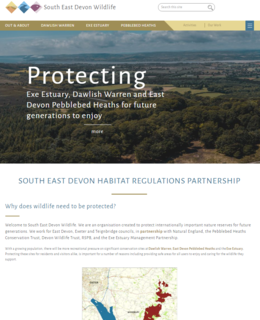 Homepage of South East Devon Wildlife website