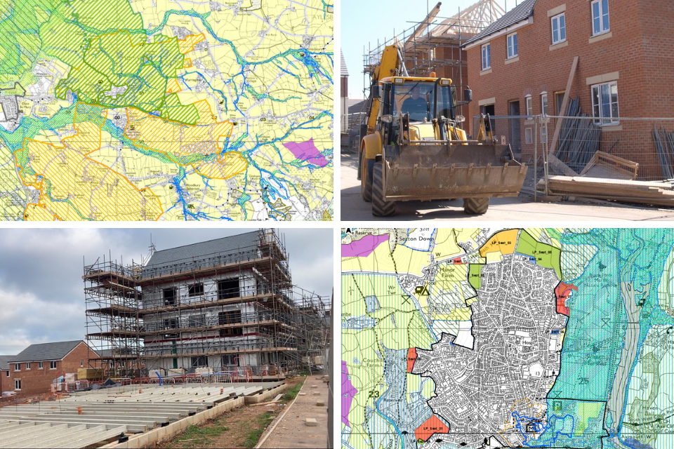 Maps and pictures of development in East Devon