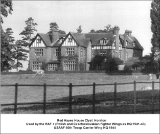 Redhayes House was used by RAF and USAAF officers during World War II