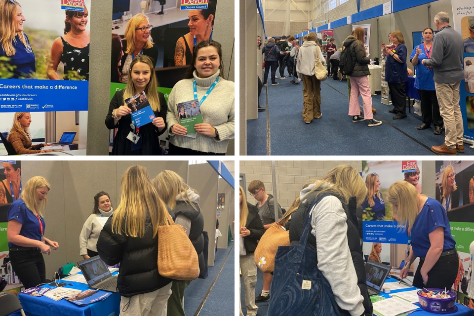 Collage of photos from Exeter College Apprenticeship Expo