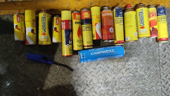 Gas canisters found in recycling sacks