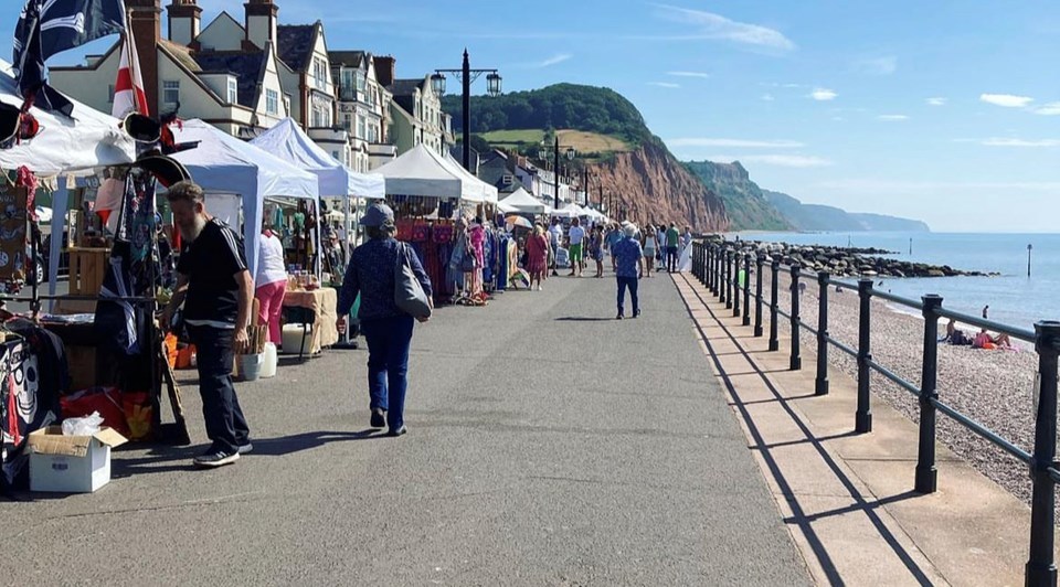 Street trading on Sidmouth seafront