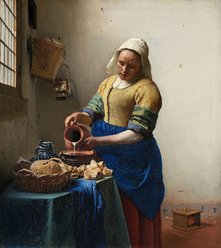 Painting by Vermeer - the milkmaid