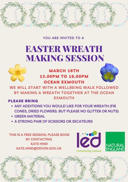 Easter wreath making poster